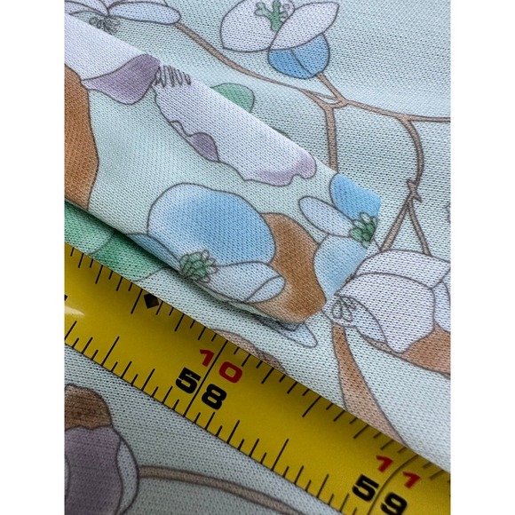 Vintage 70s 80s Floral Midi Dress Pastel Polyester Handmade Garden Party - Picture 8 of 11